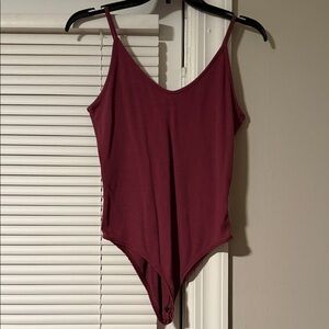 Dark mauve Ribbed Bodysuit